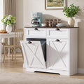White Tilt Out Trash Cabinet F720139