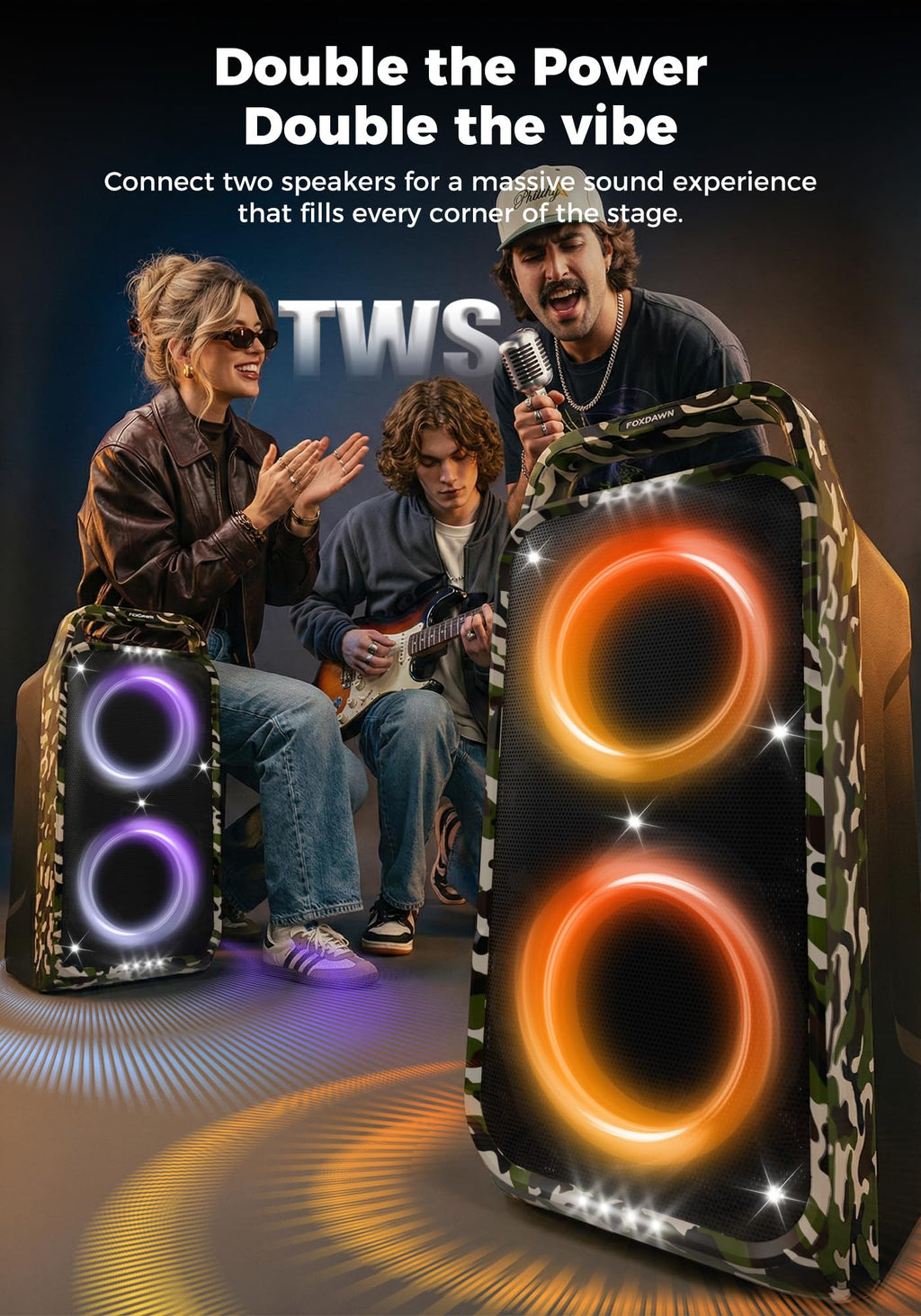 Portable Bluetooth Speaker 240W Loud Bass 15 Hours Battery P12402