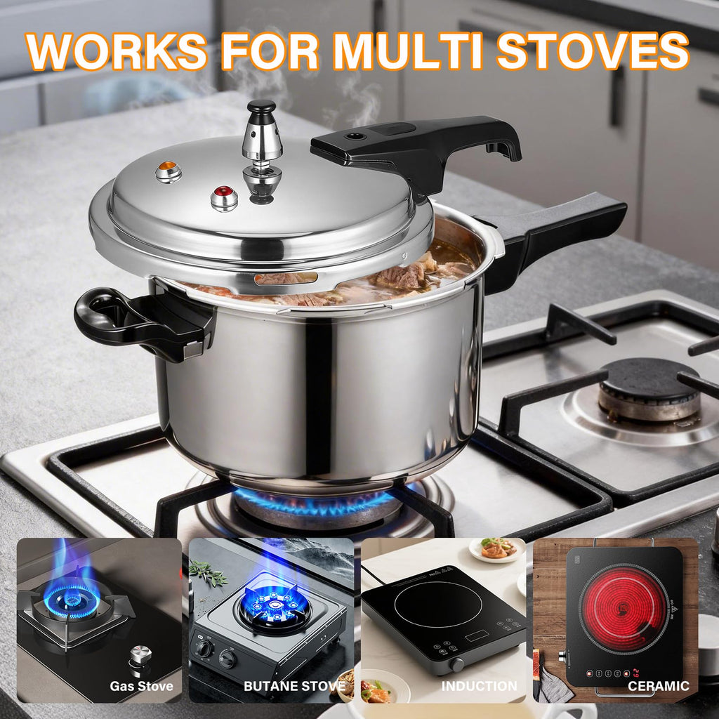 4.2 Quart Aluminum Stovetop Pressure Cooker V75654