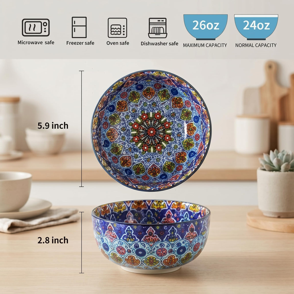 Ceramic Soup Bowls Set of 4 A209117