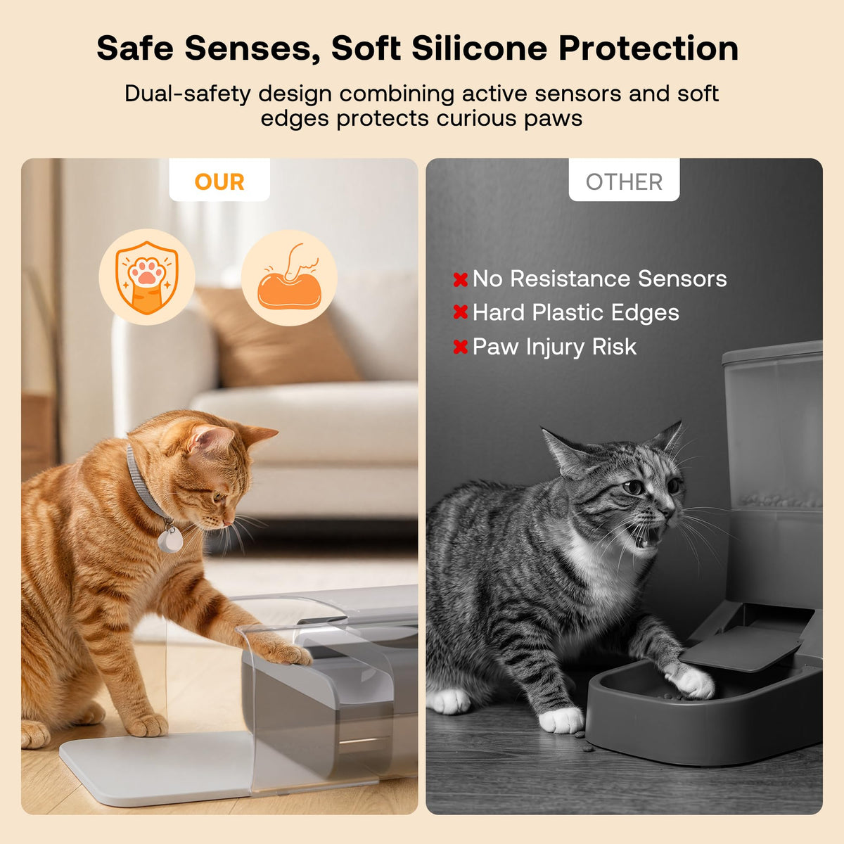 Automatic Cat Feeder with RFID Collar Sensor, Black E482729