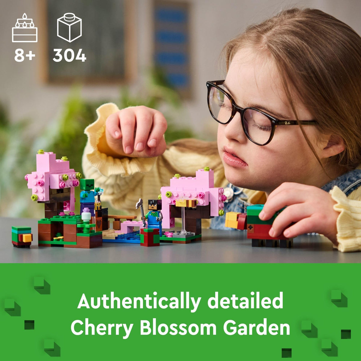 Minecraft Cherry Blossom Garden Building Set with 2 Minifigures K982