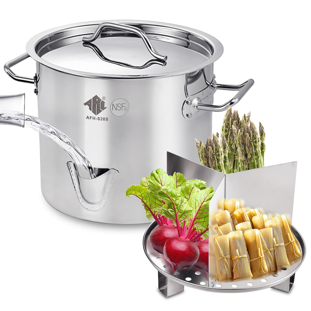 20QT Stainless Steel Tamale Steamer Pot B146396