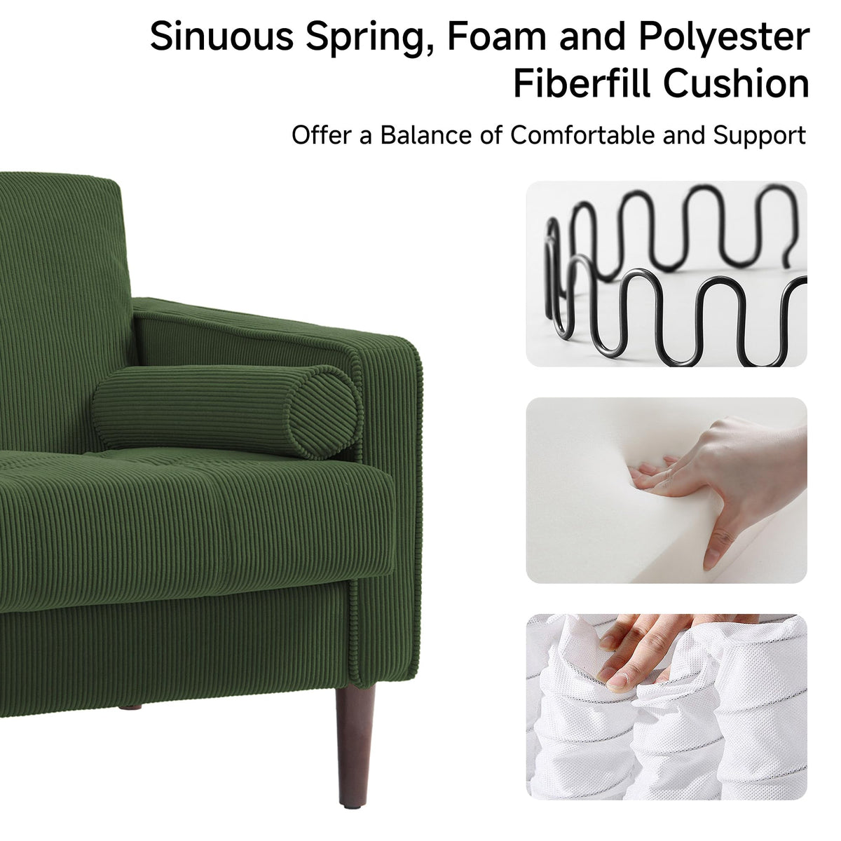 Green Accent Chairs Set of 2 L445