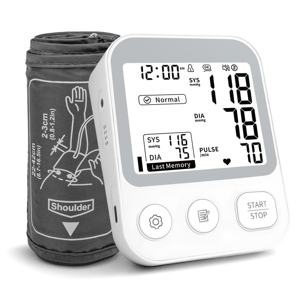 Blood Pressure Monitor Large Upper Arm Cuff D72058