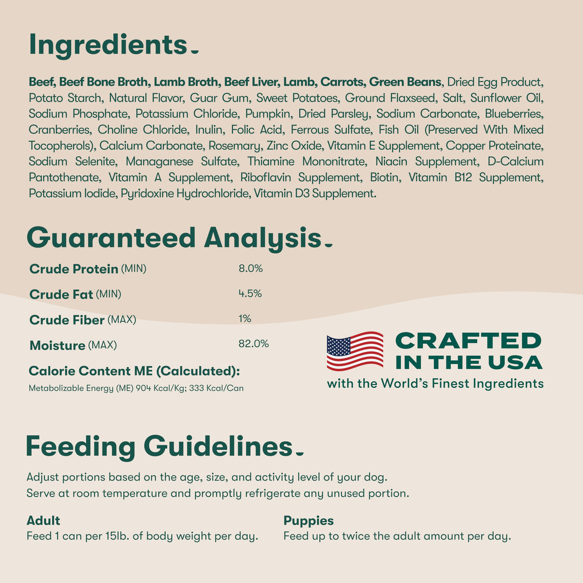 Grain Free Beef & Vegetables Wet Dog Food 12 Pack I2570