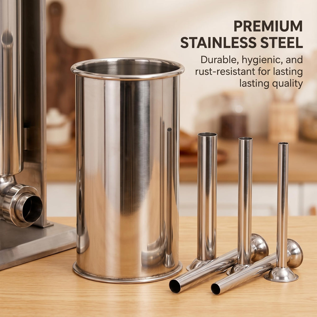 Stainless Steel 15LB Dual Speed Vertical Manual Sausage Stuffer M188104