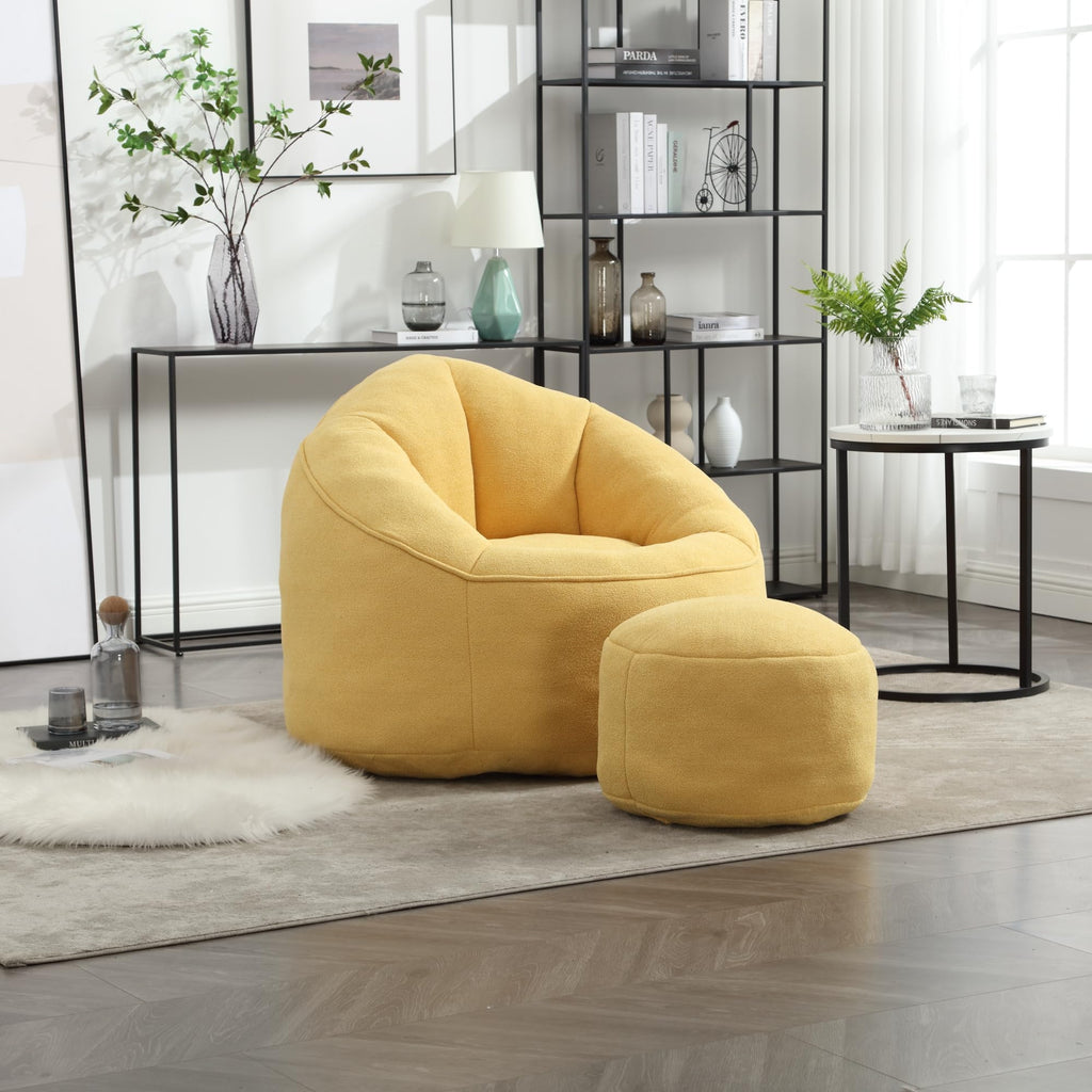 Microfiber Bean Bag Chair with Footrest P90785