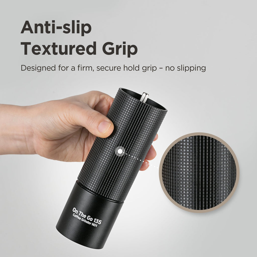 Manual Coffee Grinder Stainless Steel Conical Burr Adjustable Setting I8184