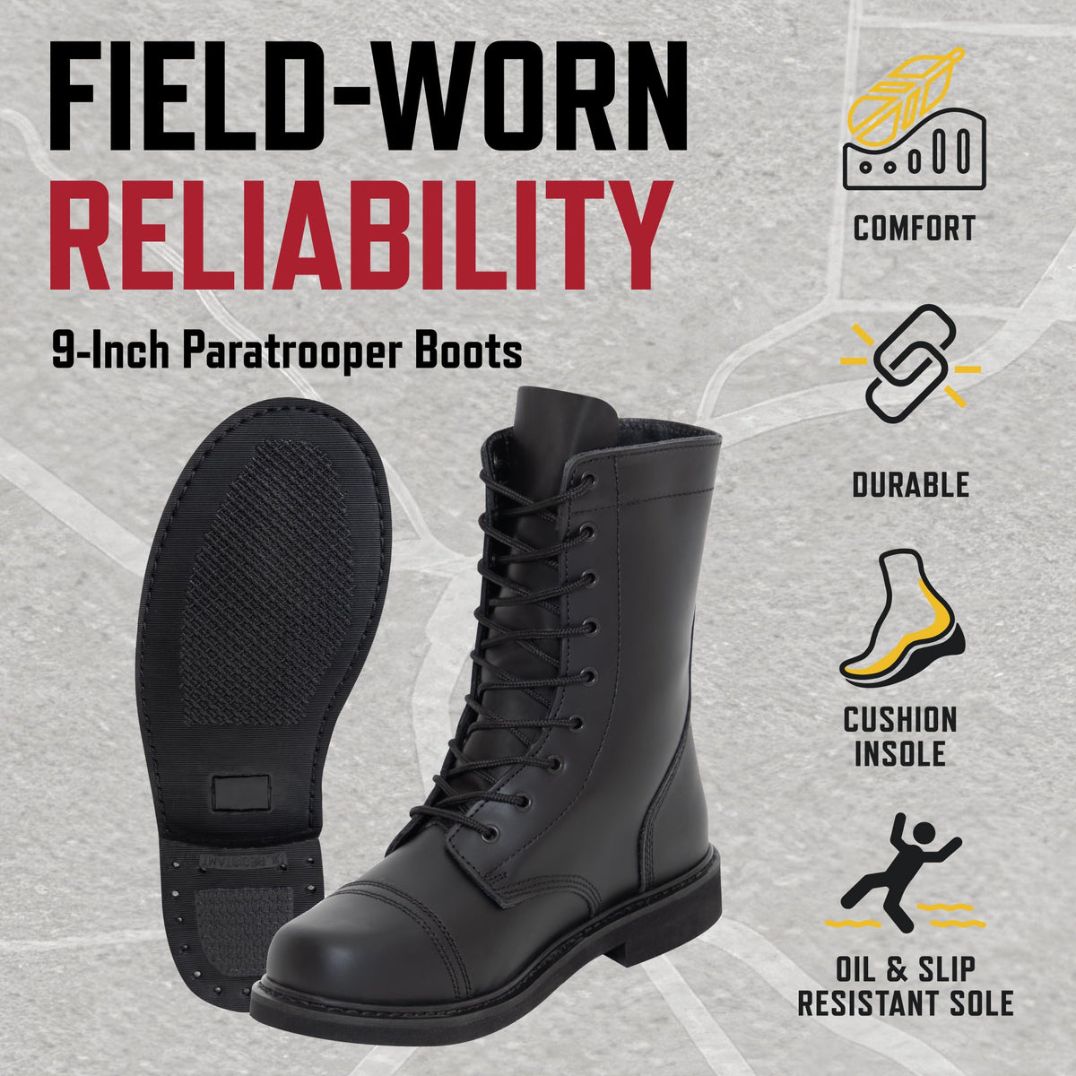 9 Inch Paratrooper Boots B5785