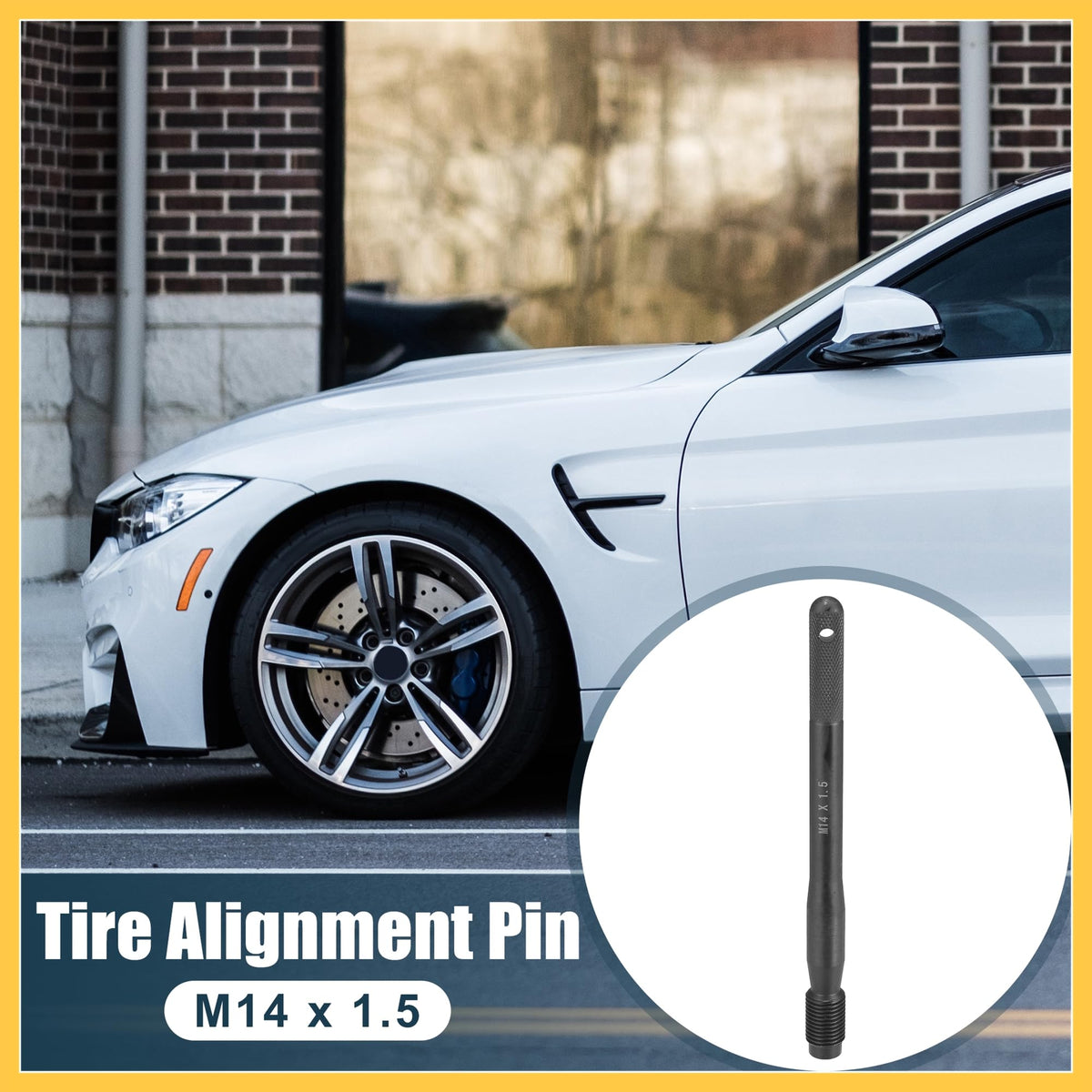 Black Carbon Steel Wheel Hangers Alignment Pin M14x1.5 I97881
