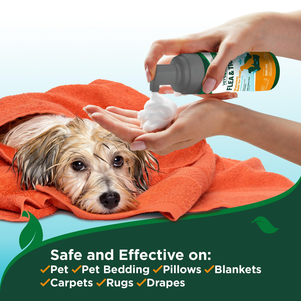 Waterless Flea & Tick Bath for Dogs 8 oz A304