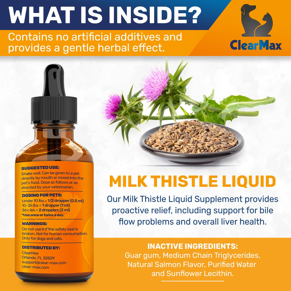 Milk Thistle for Dogs & Cats, 2 Oz W909