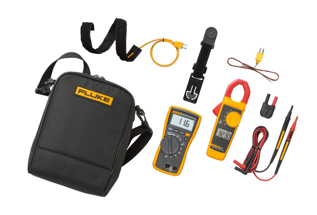 Multimeter and Clamp Meter Combo Kit with Test Leads and Carrying Case K62404