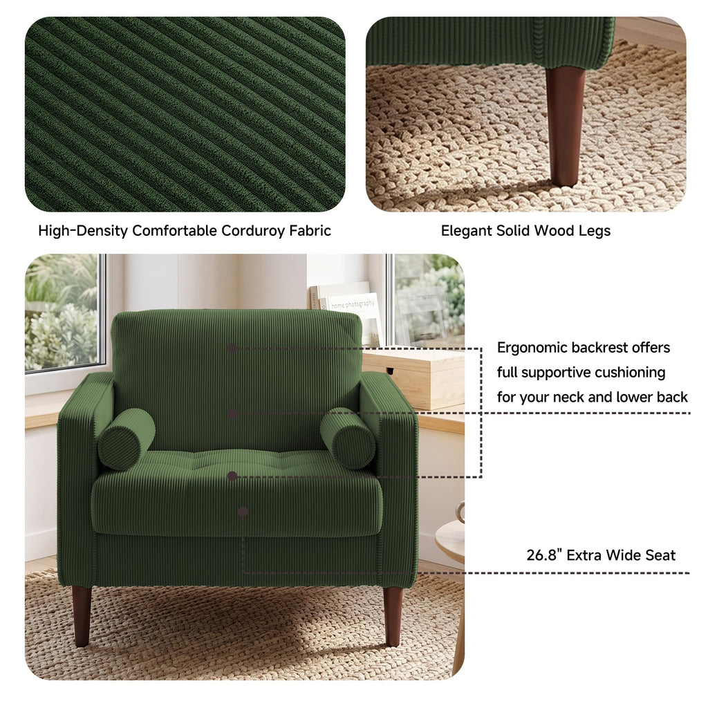 Green Accent Chairs Set of 2 L445