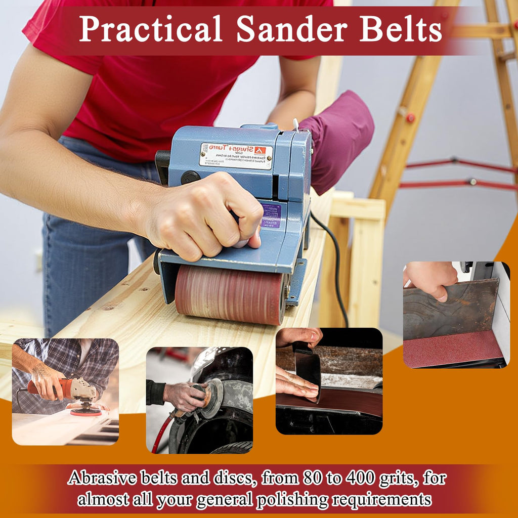4 x 36 inch 11 Pc Sanding Belts and 6" Self Stick Sanding Disc Set H748750