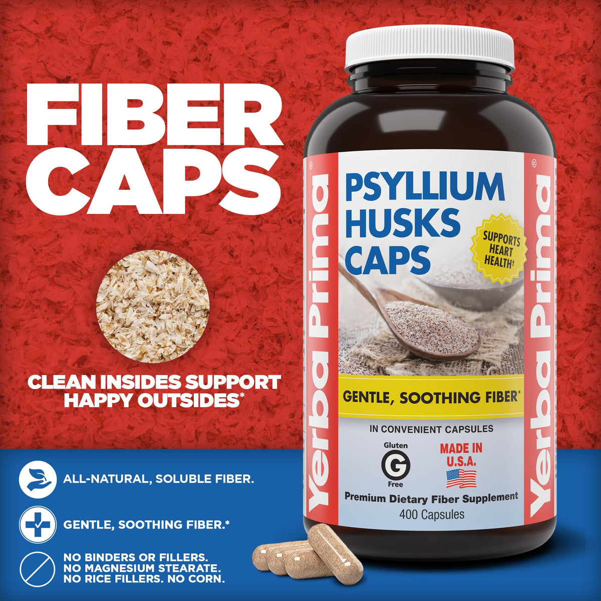 Psyllium Husks Caps 400 Capsules T1987