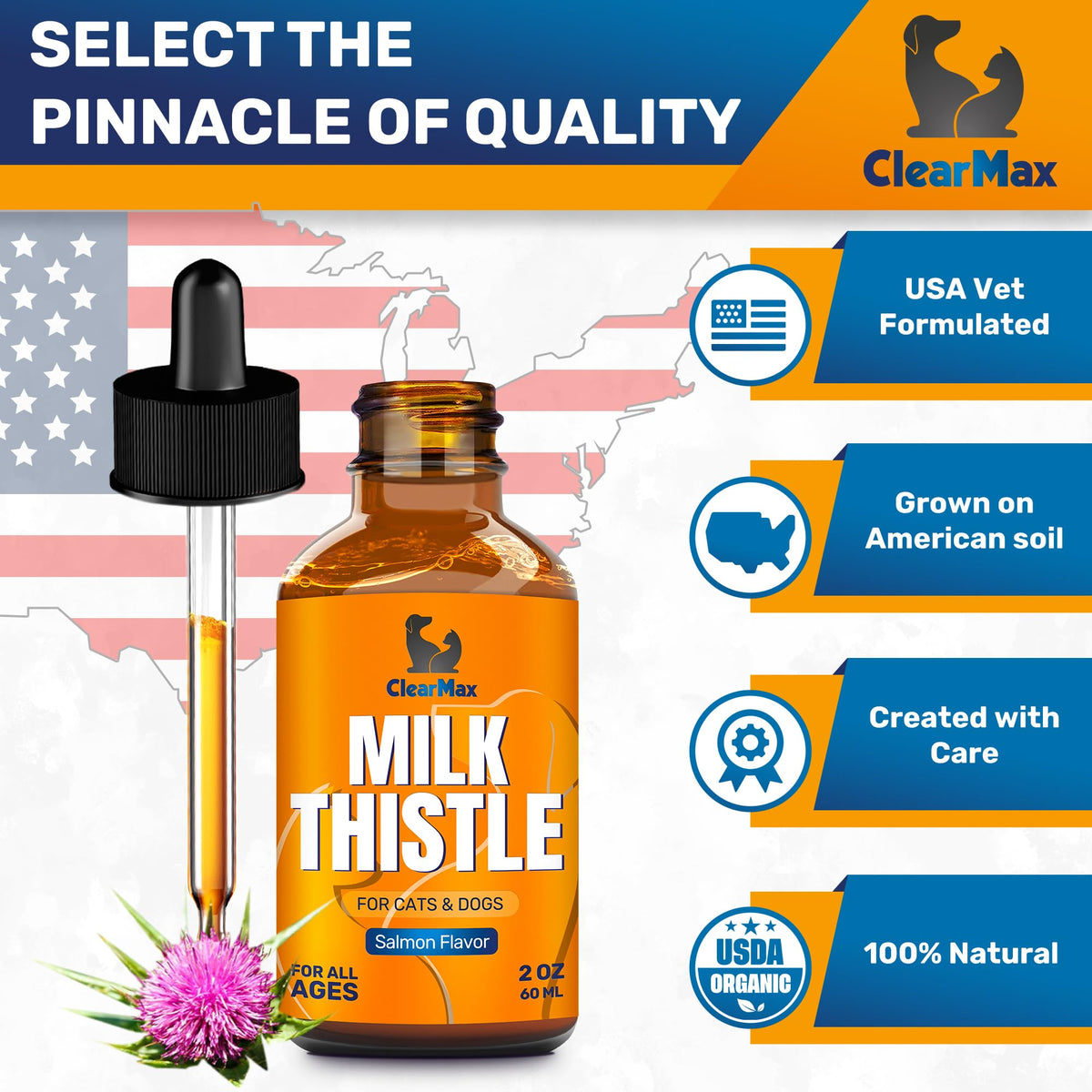 Milk Thistle for Dogs & Cats, 2 Oz W909