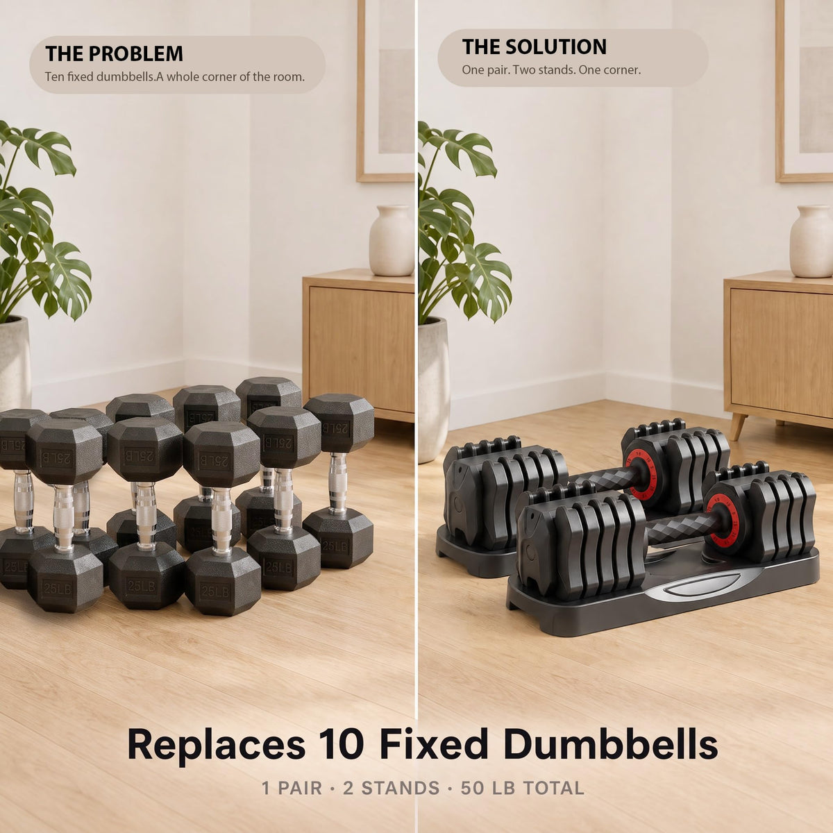 25 lb Adjustable Dumbbell Set C594