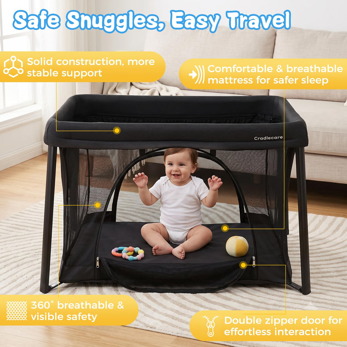 Portable Playpen with Bassinet F22817