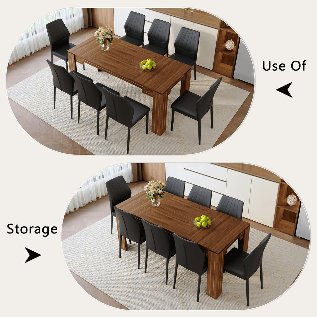 71 Inch Dining Table Set with 8 Chairs C3806