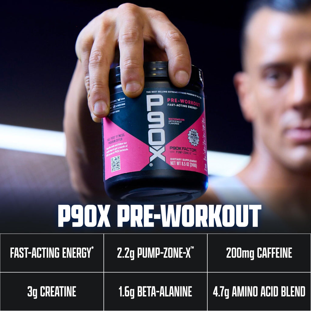Pre-Workout Powder with Caffeine, Creatine, Beta-Alanine, BCAAs, 20 Servings Watermelon Y3299
