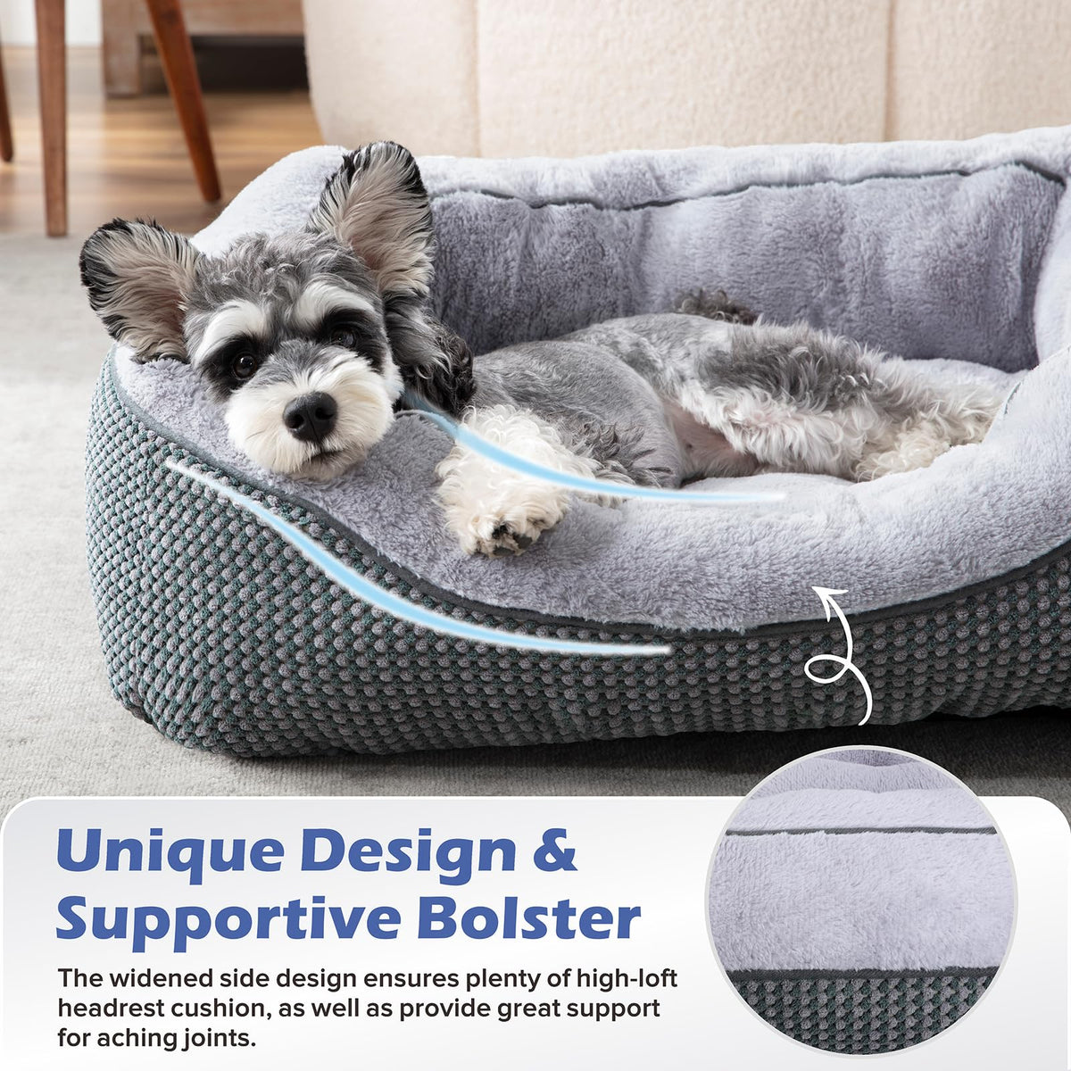 Medium Washable Orthopedic Dog Bed with Anti-Slip Bottom P623
