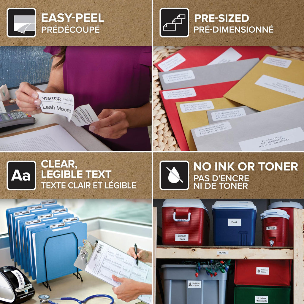 Large Shipping Labels for LabelWriter Printers, 6 Rolls of 300 P770