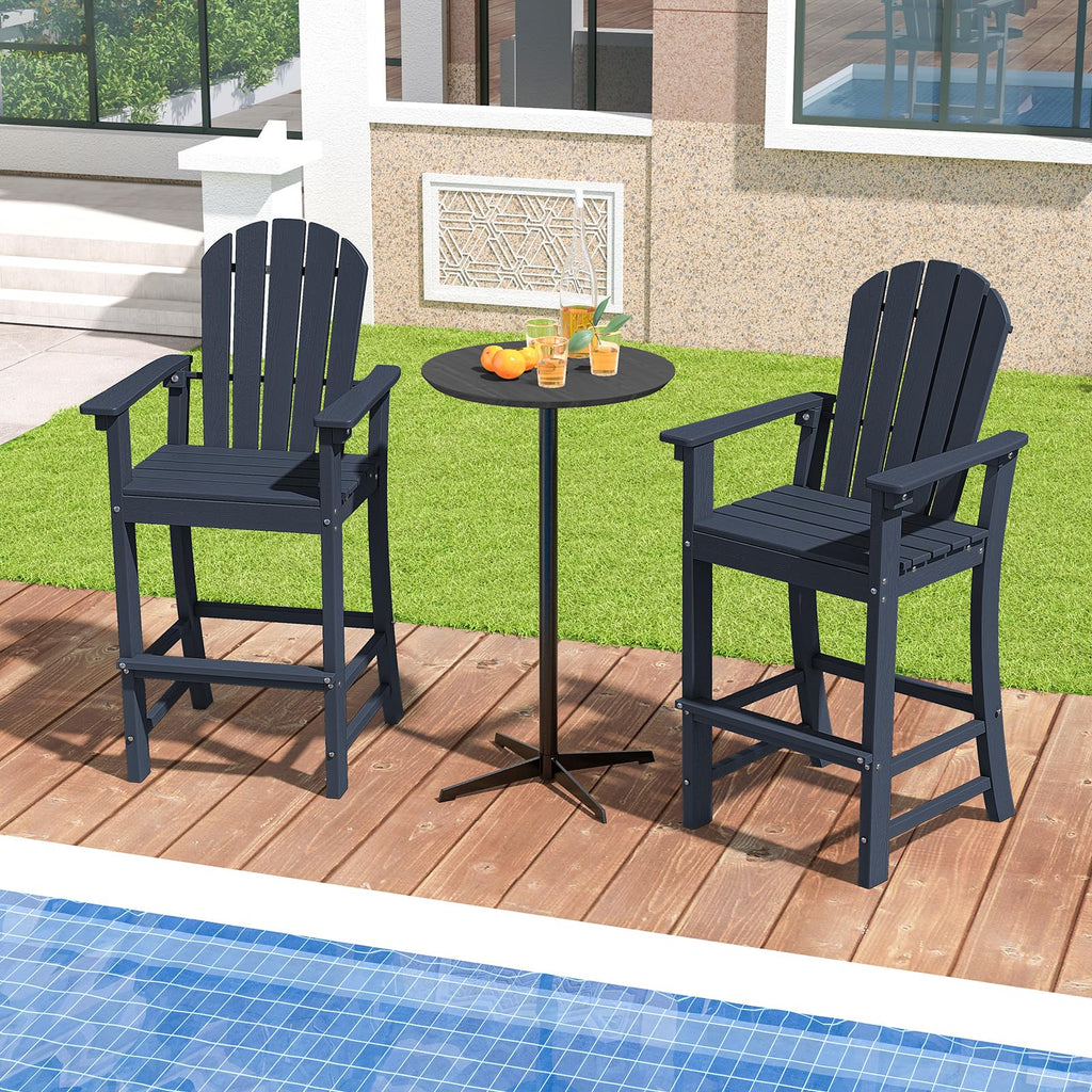 Navy Blue HDPE Resin Adirondack Chair C982