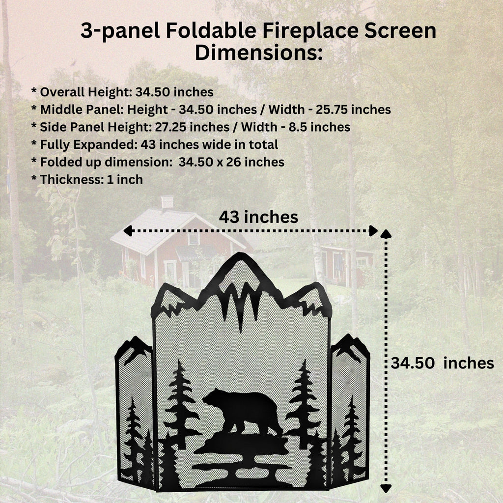 3-Panel Fireplace Screen H462616